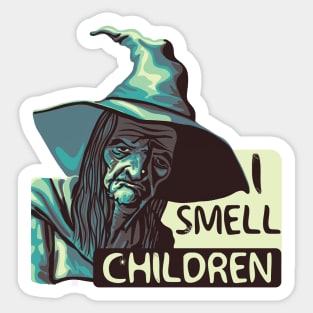 Witch Smells Children Sticker